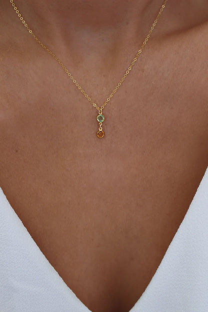 Handmade Silver Necklace Hydro Quartz Heart Shape Custom Name Pendant