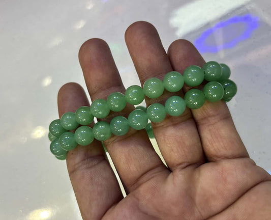 Handmade Brass Adjustable Bracelet 8mm Green Aventurine Natural Beads Gems Drilled Set Fashion Bracelet For Women Gift (Copy)