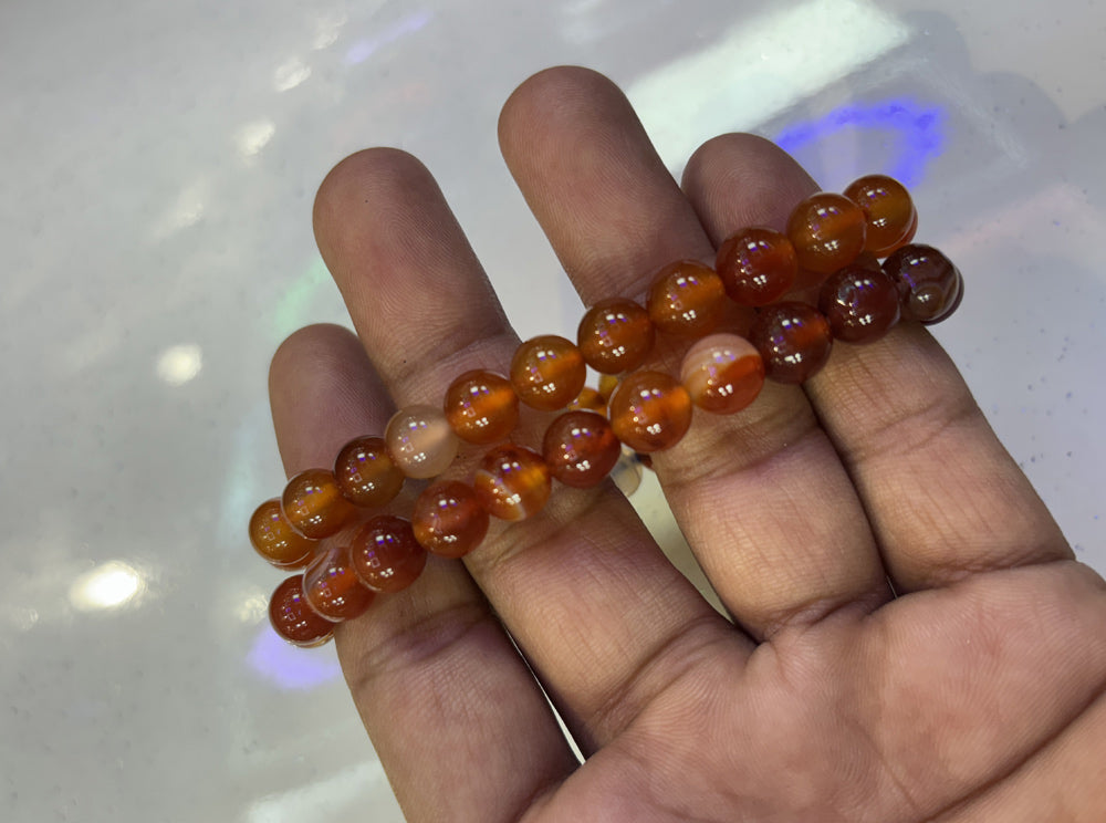 Trendy Handmade Adjustable Bracelet 8mm Crystal With Red Onyx Beads Natural Beads Gems Drilled Set Fashion Bracelet For Women Gift's