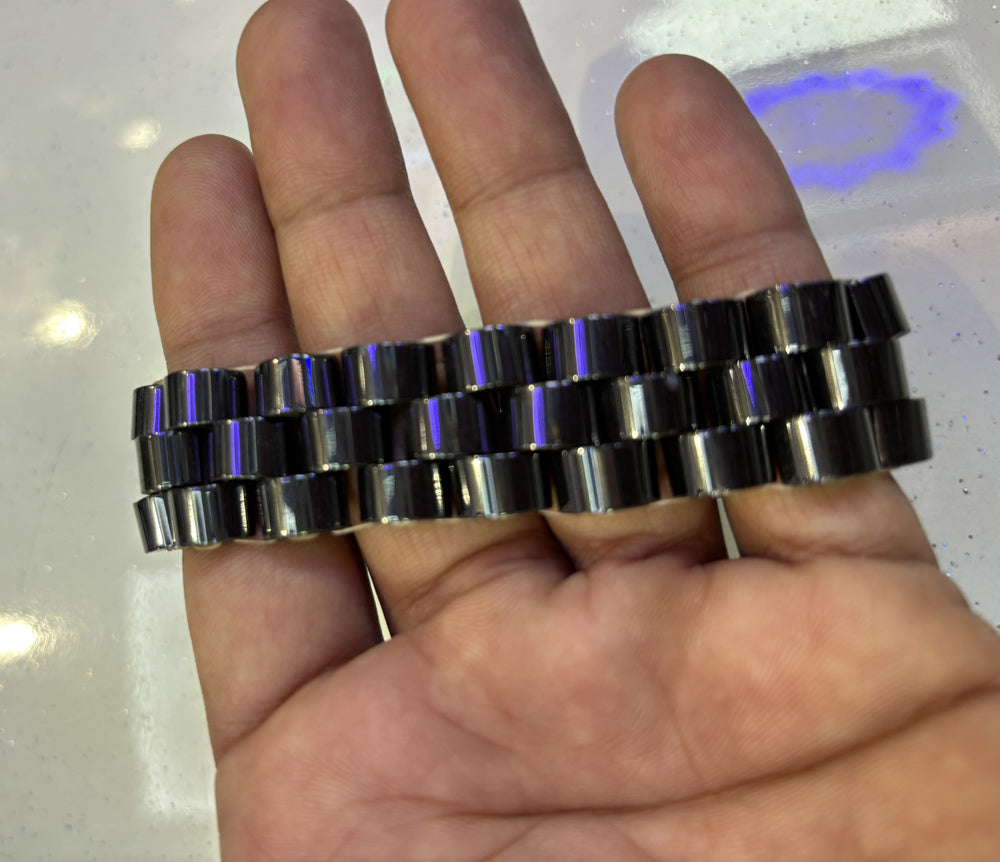 2025 Trendy Handmade Adjustable Bracelet 10mm Hematite Natural Beads Gems Drilled Set Fashion Bracelet For Women Gift's