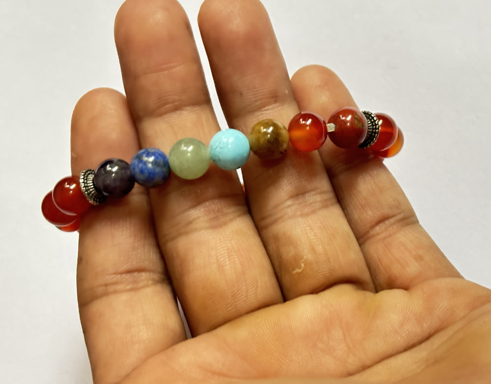 Trendy Handmade Adjustable Bracelet 8mm Multicolor Beads Natural Beads Gems Drilled Set Fashion Bracelet For Women Gift's