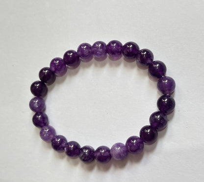 Handmade Adjustable Bracelet 8mm Amethyst Natural Beads Gems Drilled Set Fashion Bracelet For Women Gift's (Copy)