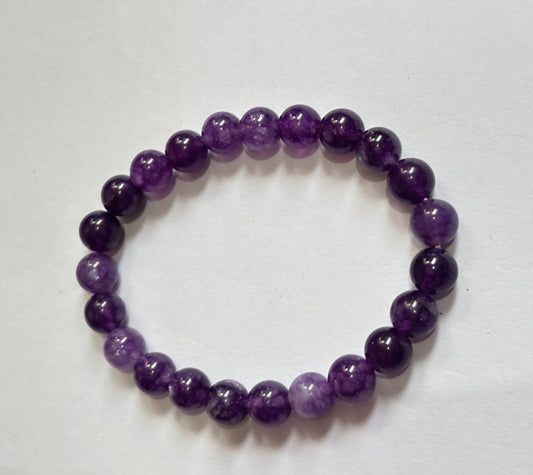 Handmade Adjustable Bracelet 8mm Amethyst Natural Beads Gems Drilled Set Fashion Bracelet For Women Gift's (Copy)
