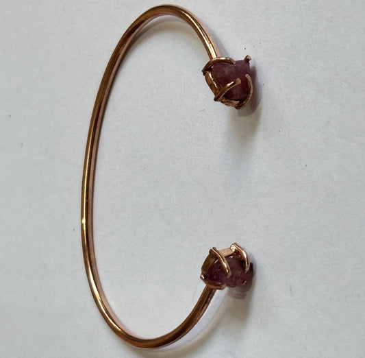 Adjustable Bangle 8To10mm Natural Amethyst Beads Gems Handmade Prong Set Fashion Bracelet For Happy Birthday Gift's