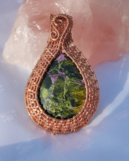 Handmade 25To30MM Pear Shape Green Jasper Metal Brass Pendant Bezel Set For Happy Birthday Gift For Wife For Her Metal Brass Pendant