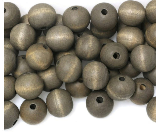 Round Shape 8MM Wooden Beads Handmade Drilled Set Green Color Wood Used For Necklace And Bracelet Any Jewelry Making