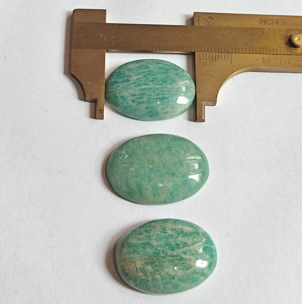 20To25MM Amazonite Loose Gemstone Oval Shape Handmade Natural Stone Making For Jewelry