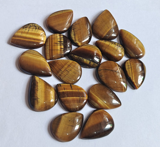Trendy 2025 20To25MM Tiger Eyes Loose Gemstone Pear Shape Handmade Natural Stone Making For Jewelry