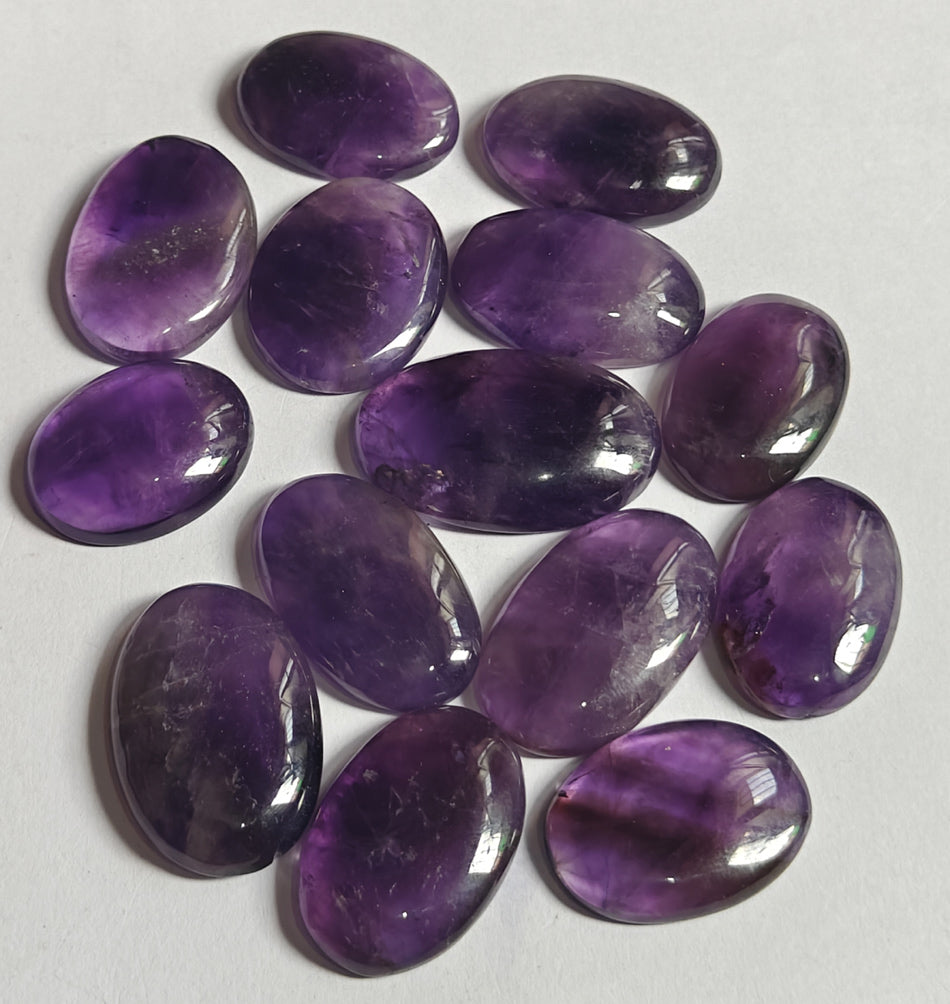 Trendy 2025 20To25MM Amethyst Loose Gemstone Oval Shape Handmade Natural Stone Making For Jewelry