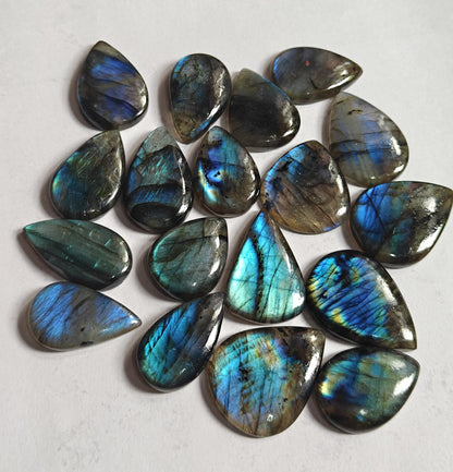 Trendy 2025 20To25MM Labradorite Loose Gemstone Pear Shape Handmade Natural Stone Making For Jewelry