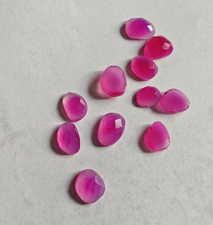 10MM Pink Chalcedony Loose Gemstone Uneven Shape Handmade Natural Stone Used Making For Jewelry