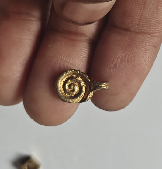 Golden Color Spiral Shape Components Brass 10To15mm Brass Finding Jewelry Component Suppliers Used For Making Jewelry