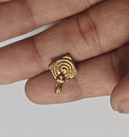 Golden Color Axe Shape Components Brass 10To15mm Brass Finding Jewelry Component Suppliers Used For Making Jewelry