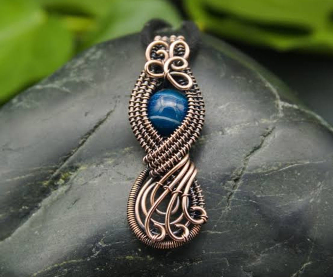 New Trendy Handmade 30To35MM Oval Shape Fancy Jasper Gemstone Metal Pendant Bezel With Wire Wrapped Set For Happy Birthday Gift For Wife For Her Metal Brass Pendants