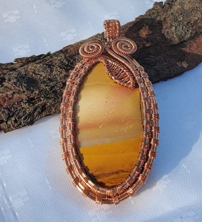 Handmade 30To35MM Pear Shape Agate Gemstone Metal Pendant Bezel With Wire Wrapped Set For Happy Birthday Gift For Wife For Her Metal Brass Pendants