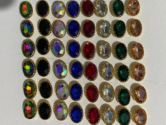 925 Sterling Silver Gold Plated Buttons Oval Shape Multi Color Hydro Gemstone Handmade Bezel Set  For Happy Birthday Gift's Used For Fancy Drees Jewelry