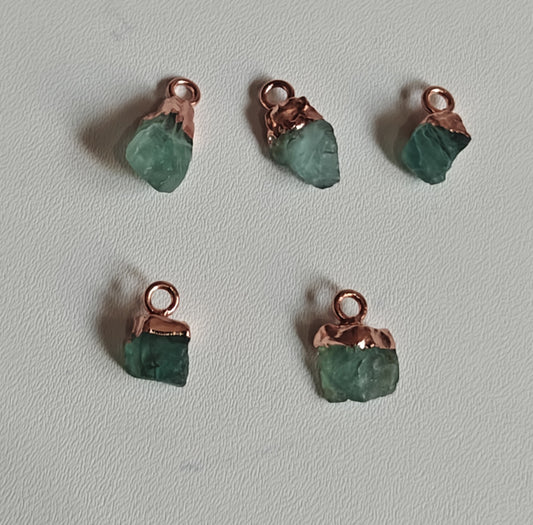 Trendy 10To15mm Aquamarine Raw Gemstone Pendant Brass Golden Color Electroplated Setting Pendant Uneven Shape Pendant For Happy Birthday Gift's Pendant