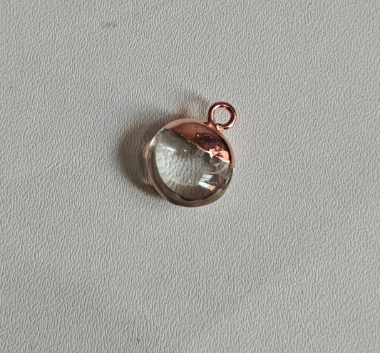8To12mm Smoky Quartz Raw Gemstone Pendant Brass Golden Color Electroplated Setting Pendant Drop Shape Pendant For Happy Birthday Gift's Pendant