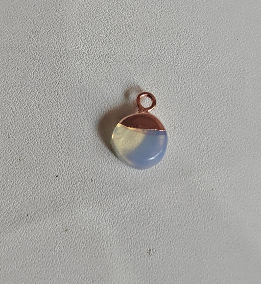 8To12mm Opalite Raw Gemstone Pendant Brass Golden Color Electroplated Setting Pendant Drop Shape Pendant For Happy Birthday Gift's Pendant