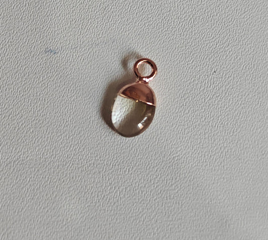 8To12mm Smoky Quartz Gemstone Pendant Brass Golden Color Electroplated Setting Pendant Drop Shape Pendant For Happy Birthday Gift's Pendant