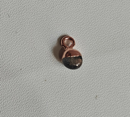 8To12mm Black Sport Quartz Gemstone Pendant Brass Golden Color Electroplated Setting Pendant Drop Shape Pendant For Happy Birthday Gift's Pendant