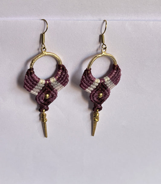 Handmade Dangle Pair Earrings Size 1.5-2 Inch Golden Color Brass Earrings Mixed Color Threads Earring For Women Girl's