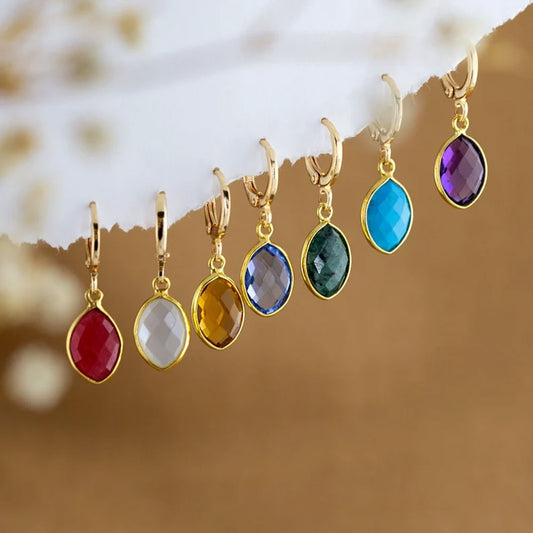 5X10MM Mix Cut Gemstone Marquise Shape Dangle Pair Earring Handmade Sterling Silver Earring For Women Girl Jewelry