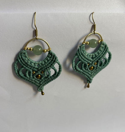 Golden Brass Dangle Earrings 1.5–2 Inch | Handmade