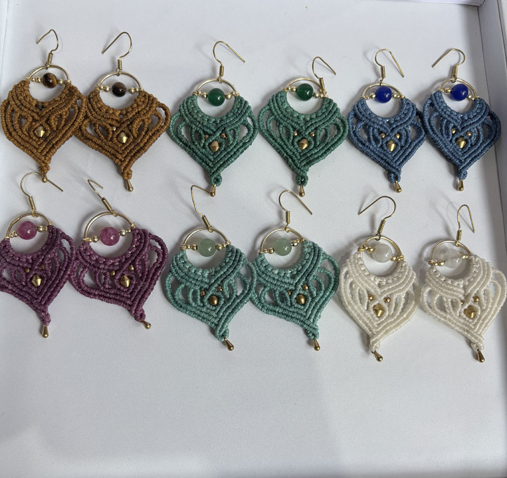 Golden Brass Dangle Earrings 1.5–2 Inch | Handmade