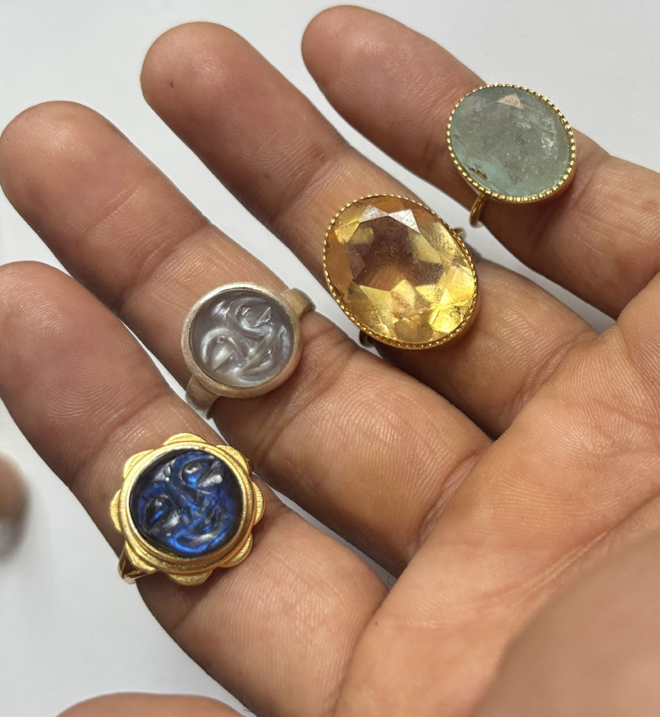 Handmade 925 Sterling Silver Rings 12MM Round Shape Mix Tiger Eye Gemstone Ring Bezel Setting Ring For Anniversary Gift Ring