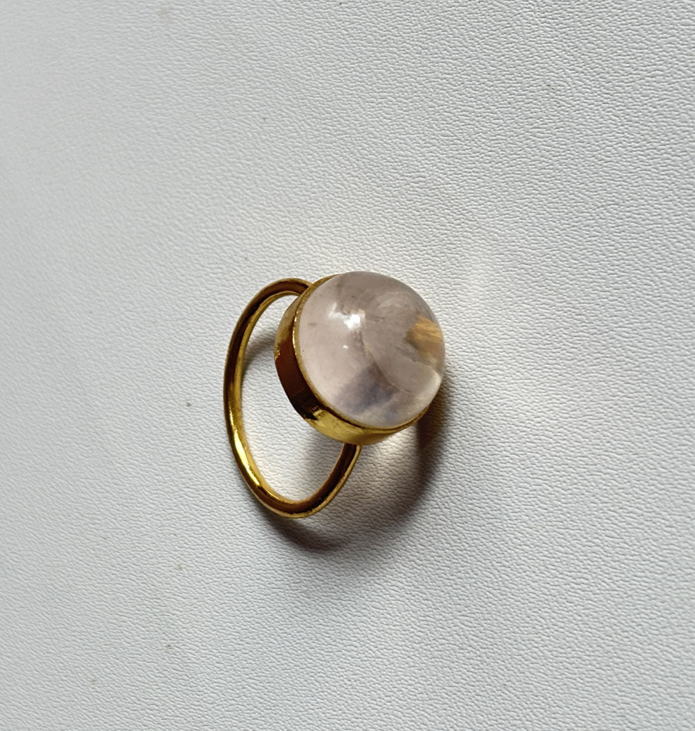 Handmade 925 Sterling Silver Adjustable Rings 12MM Oval Shape Rose Quartz Gemstone Ring Bezel Setting Ring For Anniversary Gift Ring