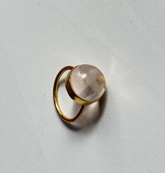 Handmade 925 Sterling Silver Adjustable Rings 12MM Oval Shape Rose Quartz Gemstone Ring Bezel Setting Ring For Anniversary Gift Ring