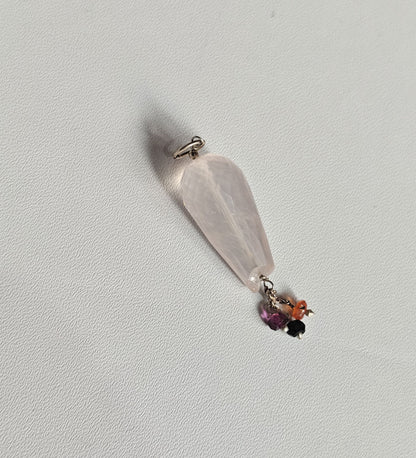 Awesome Handmade Charm Pendant Multiple Stone Size 10MM 12MM Round Mix Shape Mixed Gemstone Pendant Drilled Setting 925 Sterling Silver Pendant For Happy Birthday Gift Pendant