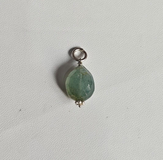 Handmade Stone 15MM Approx Drop Shape Aquamarine Gemstone Pendant Drilled Setting 925 Sterling Silver Pendant For Happy Birthday Gift Pendant