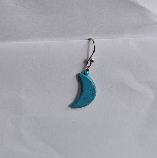 925 Sterling Silver Dangle Pair Earrings Oval 10MM Tibetan Turquoise Gemstone Earring Drilled Set For Women or Girl's Jewelry