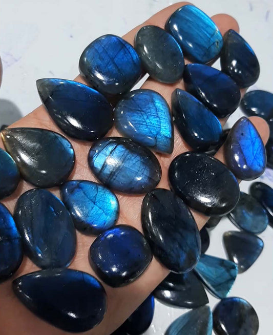 Handmade Carving Gemstone Mix Shape 25To30MM Labradorite Natural Carving Stone For Used Making Jewelry
