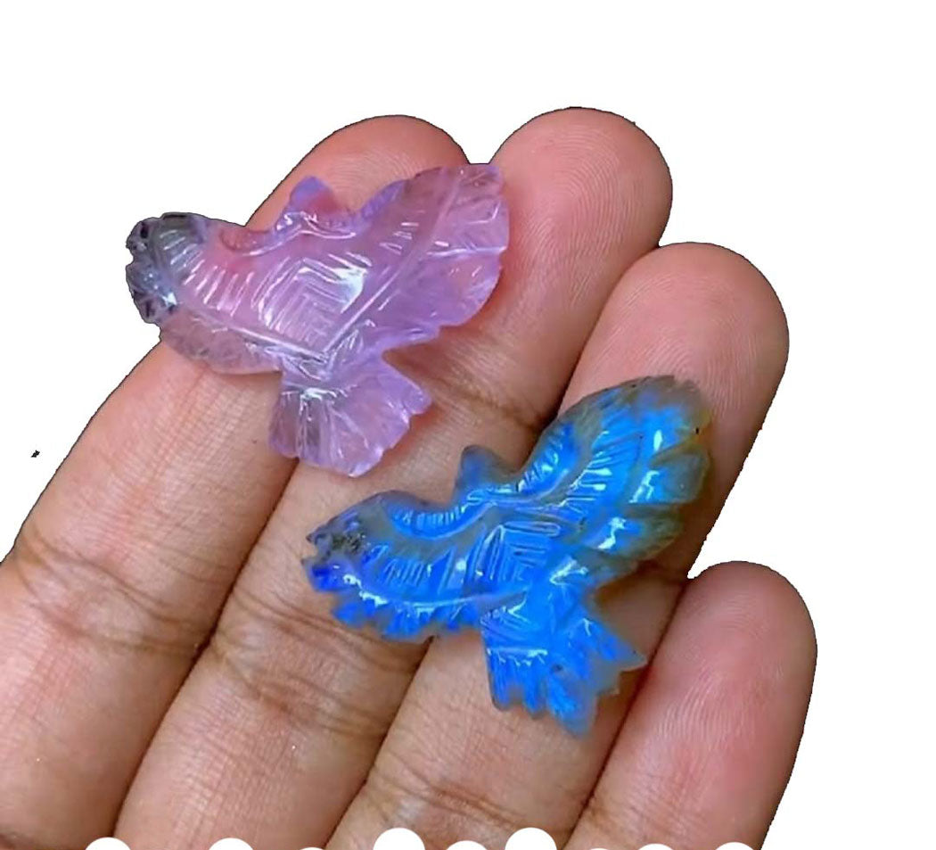 Handmade Carving Gemstone Star Carving Shape 30To40MM Crystal Quartz Natural Carving Stone For Used Making Jewelry
