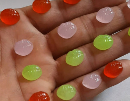 Hand Carved Lips Shape Lapis Quartz Gemstone