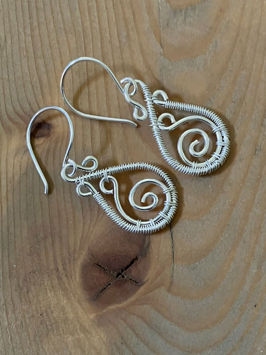 Handmade Metal Wire Wrapped Dangle Pair Earrings Earring Size 1.5-2.5 Inch Wire Wrapped Setting Earring Foe Women's Gift Jewelry