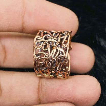 Adjustable Handmade Wire Wrapped Brass Ring Free Size Oval Shape Without Stone Bezel Set Ring For Happy Birthday Gift For Women