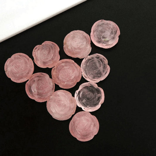 Handmade Carving Gemstone Lotus Flower Shape 15MM Rose Quartz Natural Carving Stone For Used Making Jewelry