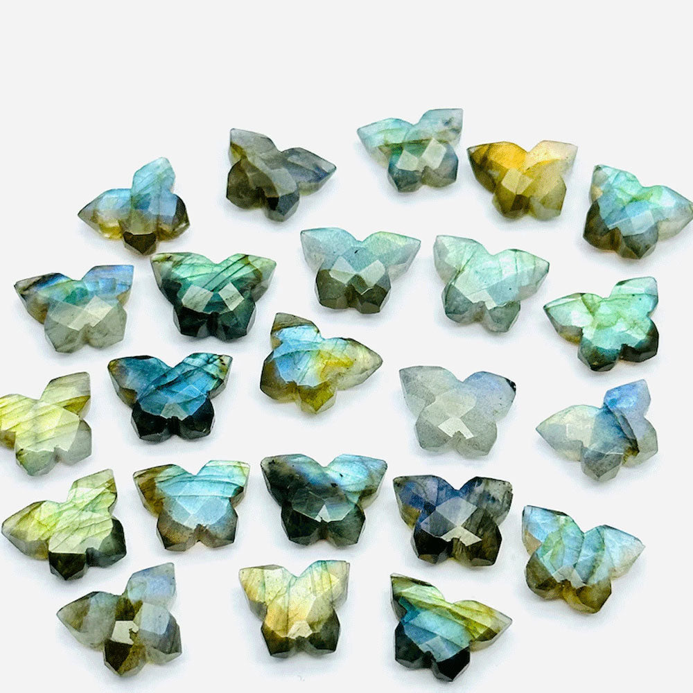 Handmade Carving Gemstone Eagle Shape 15MM Labradorite Natural Carving Stone For Used Making Jewelry