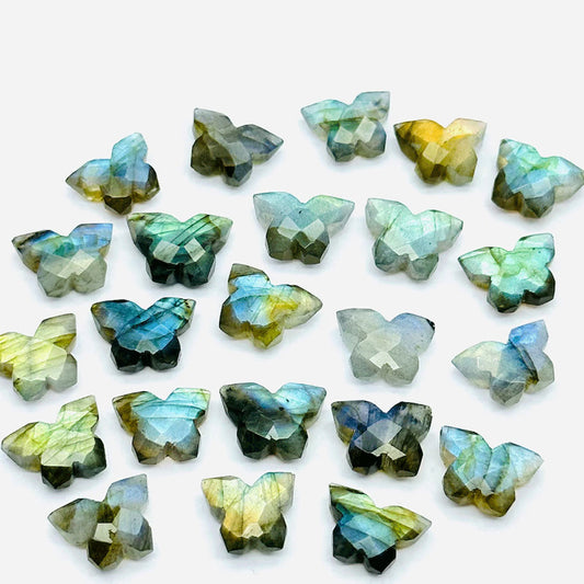 Handmade Carving Gemstone Eagle Shape 15MM Labradorite Natural Carving Stone For Used Making Jewelry