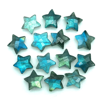 Handmade Carving Gemstone Star Shape 12MM Labradorite Natural Carving Stone For Used Making Jewelry