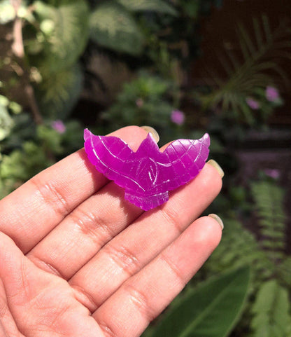 Awesome Handmade Carving Gemstone Eagle Shape 25To35MM Pink Chalcedony Natural Carving Stone For Used Making Jewelry
