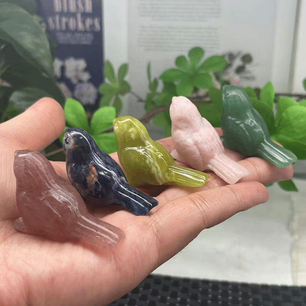 Awesome Handmade Carving Gemstone Birds Animal Shape 30To45MM Multi Color Natural Carving Stone For Used Making Jewelry