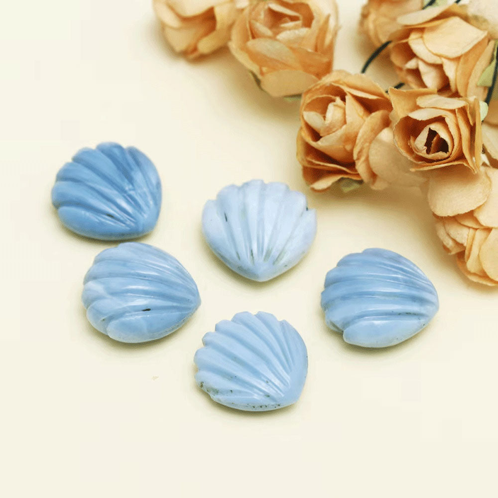 Handmade Carving Gemstone Hart Leaf Shape 1.5X2.5Inch Labradorite Natural Carving Stone For Used Making Jewelry