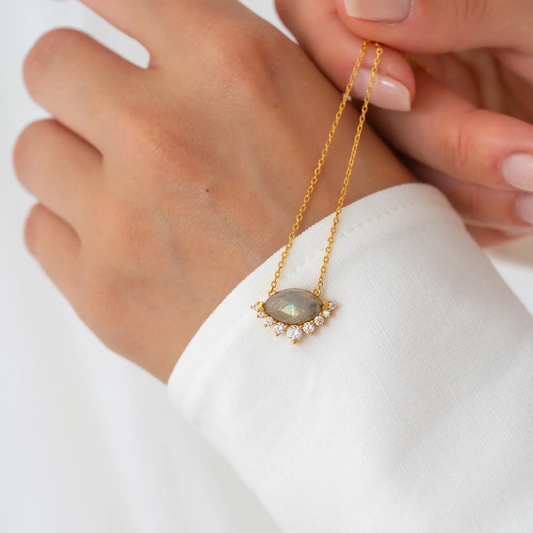 Handmade 925 Sterling Silver Pendants Oval Shape Labradorite Natural Stone Size 15To20MM Drilled Set Pendant For Birthday Gift Women Jewelry