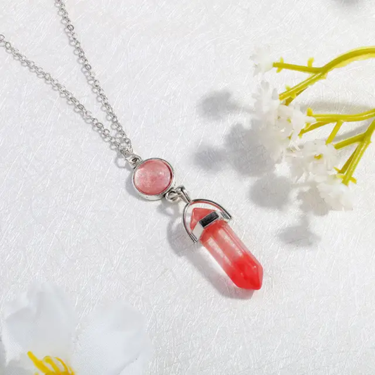 Handmade 925 Sterling Silver Pendants Pencil Shape Carnelian Pendulum Stone Size 10X20MM 5MM Beads Bezel Set Pendant For Birthday Gift Women Jewelry