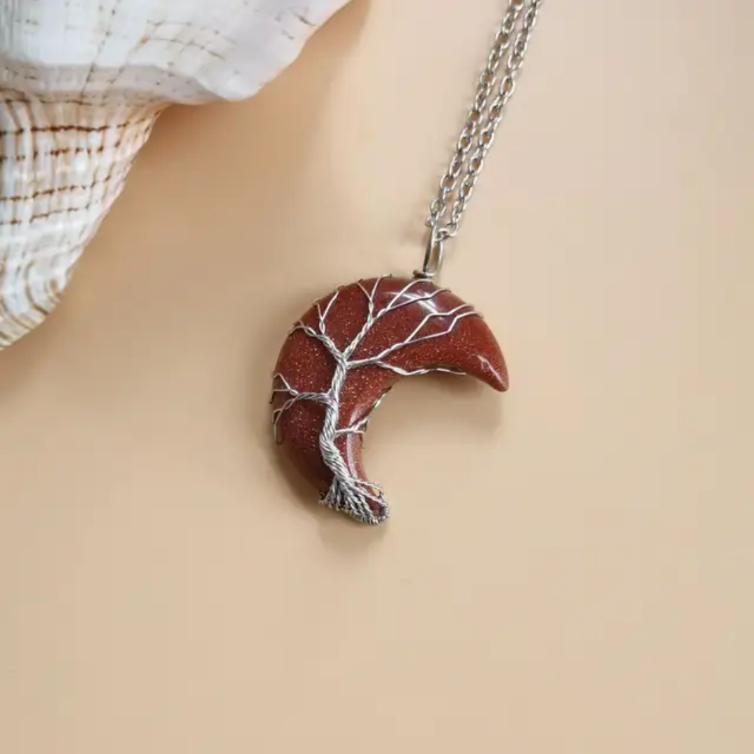 925 Sterling Silver Sun Stone Handmade Wire Pendant